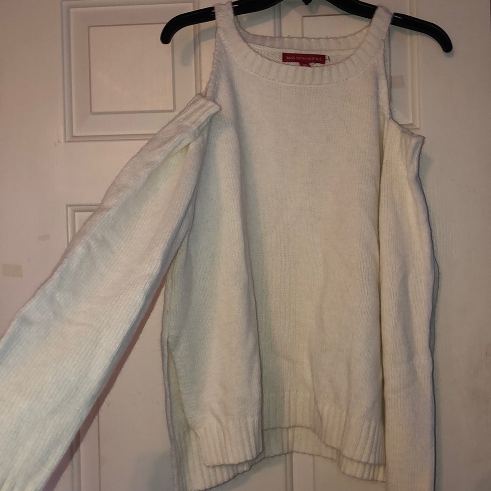 Brand new Saks Fifth Avenue cold shoulder sweater